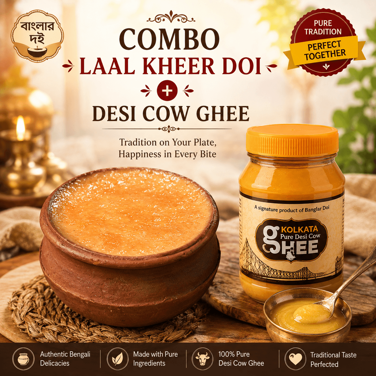 Laal Kheer Doi + Desi Cow Ghee